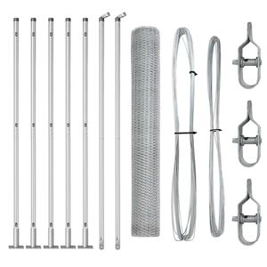 vidaXL St&auml;ngselstolpe Silver