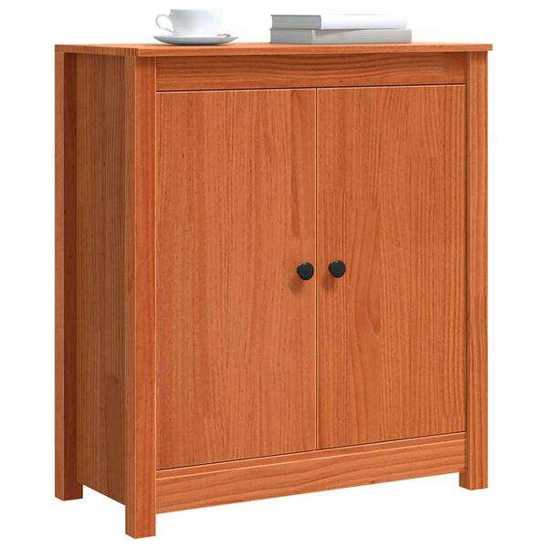 vidaXL Sideboard Vaxbrun 70 x 35 x 80 cm Massiv furu