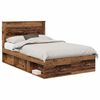 vidaXL S&auml;ngram med huvudgavel Gammalt tr&auml; 120 x 190 cm Massiv furu