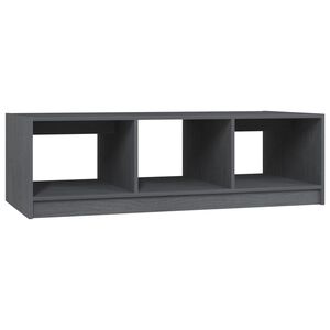 vidaXL Soffbord gr&aring; 110x50x34 cm massiv furu