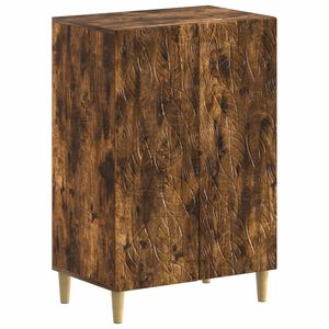 vidaXL Skosk&aring;p DELFT 59,5 x 39,5 x 90 cm Konstruerat tr&auml; R&ouml;kt ek