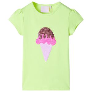 T-shirt f&ouml;r barn neongul 116