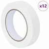 vidaXL M&aring;lartape 12 pcs Vit 25mm x 50m Papper