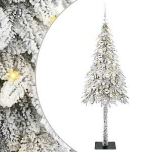vidaXL Julgran med 300 LED-lampor med stativ Vit 180 cm PE och St&aring;l