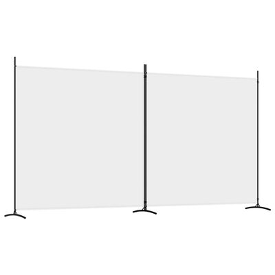 vidaXL Rumsavdelare 2 paneler vit 348x180 cm tyg