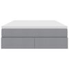 vidaXL F&ouml;rvaringss&auml;ng med madrass Ljusgr&aring; 140 x 200 cm Polyester