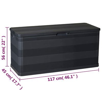 vidaXL Dynbox 117x45x56 cm svart
