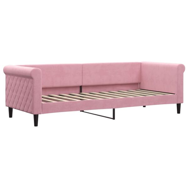 vidaXL Dagb&auml;dd rosa 80x200 cm sammet