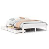 vidaXL S&auml;ngram med l&aring;dor vit 120x200 cm massiv furu