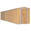 vidaXL Tr&auml;dg&aring;rdsskjul ljusbrun 192x1021x223 cm galvaniserat st&aring;l