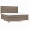 vidaXL Rams&auml;ng med madrass taupe 160x200 cm tyg