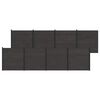 vidaXL St&auml;ngselpanel 8 pcs WPC och aluminium Svart