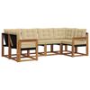 vidaXL Utomhussoffset med kudde 6 pcs Naturlig och Beige