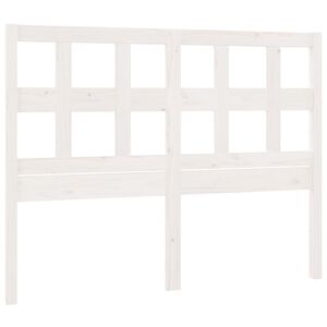vidaXL S&auml;nggavel vit 125,5x4x100 cm massiv furu
