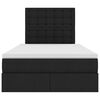 vidaXL F&ouml;rvaringss&auml;ng med LED med madrass Svart 120 x 190 cm Polyester