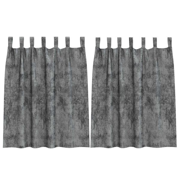 vidaXL Sammetsgardiner med gardiner 2 pcs Grå 140 x 140 cm Sammet