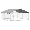 vidaXL Hundg&aring;rd f&ouml;r utomhusbruk med tak 300x300x150 cm