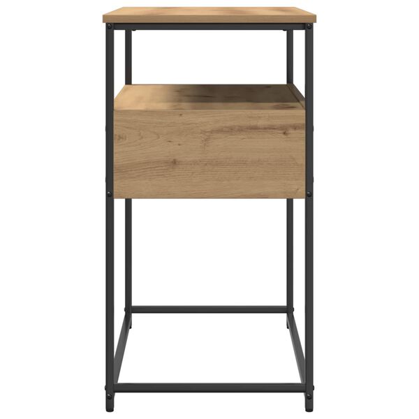 vidaXL Konsolbord med l&aring;da Artisan Ek 75 x 40 x 75 cm Konstruerat tr&auml;