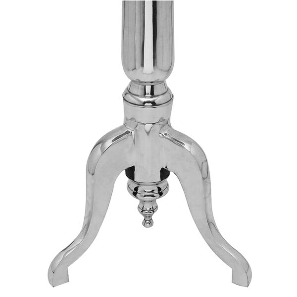 vidaXL Runt sidobord aluminium silver