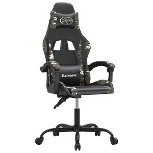 vidaXL Gamingstol svart och kamouflage konstl&auml;der