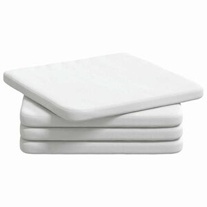 vidaXL Sittkuddar 4 st Vit 40 x 40 x 3 cm tyg