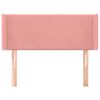 vidaXL S&auml;nggavel med kanter rosa 83x16x78/88 cm sammet