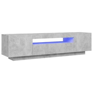 vidaXL TV-b&auml;nk med LED-belysning betonggr&aring; 160x35x40 cm