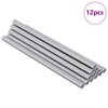 vidaXL G&auml;ngat R&ouml;r 12 pcs Silver 6 x 120 mm St&aring;l