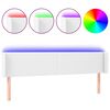 vidaXL S&auml;nggavel LED vit 163x16x78/88 cm konstl&auml;der