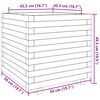 vidaXL Odlingsl&aring;da vit 50x50x49,5 cm massiv furu