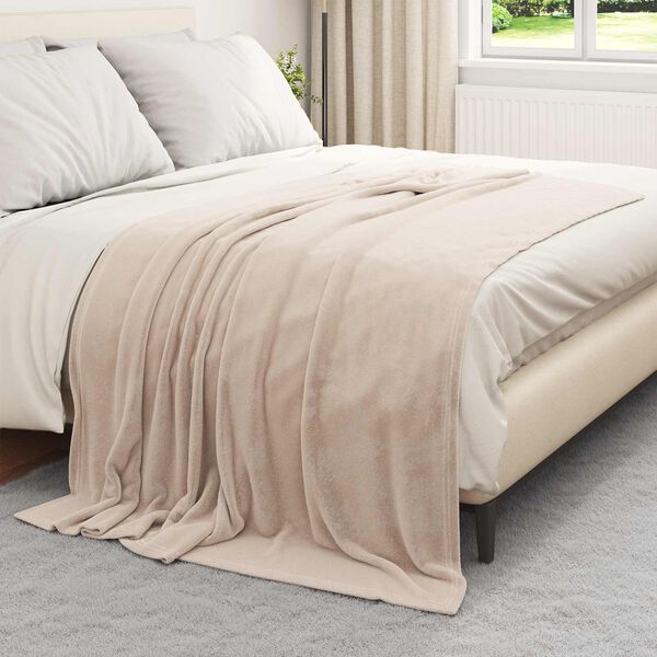 vidaXL Kastfilt Beige 150 x 200 cm Fleece