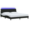 vidaXL Bed Frame without Mattress "Hanko" Black 180x200cm Fabric