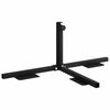 vidaXL Halv Parasol Basram Svart St&aring;l for 32-38 mm Pole