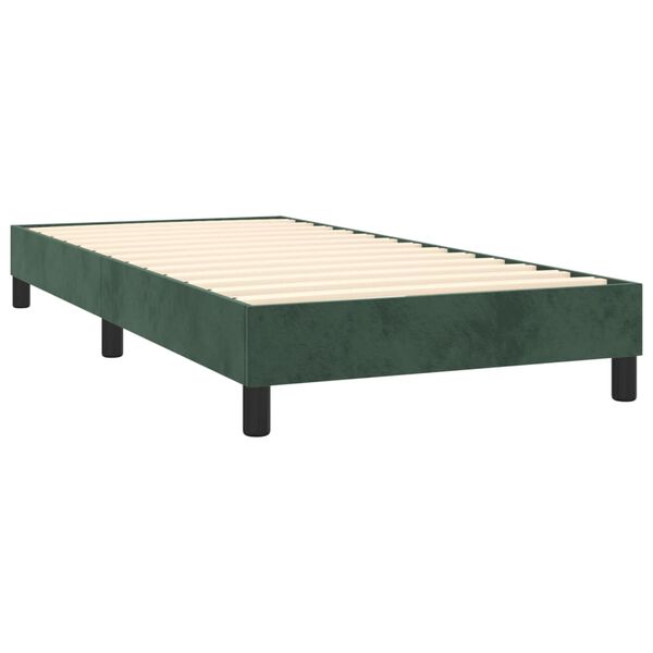 vidaXL Boxspring-sängram mörkgrön 80x200 cm sammet