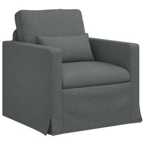 vidaXL Soffa M&ouml;rkgr&aring; 78 x 77 x 80 cm tyg