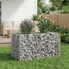 vidaXL Gabion upph&ouml;jd s&auml;ng Silver 100 x 60 x 55 cm Galvaniserat St&aring;l