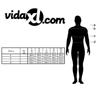 vidaXL Kostymskjorta för män storlek S blå- och vitrandig