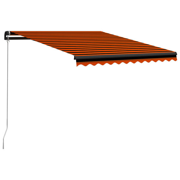 vidaXL Markis manuellt inf&auml;llbar 300x250 cm orange och brun
