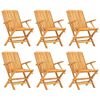 vidaXL Hopf&auml;llbara stolar 6 st 61x67x90 cm massivt tr&auml; i teak