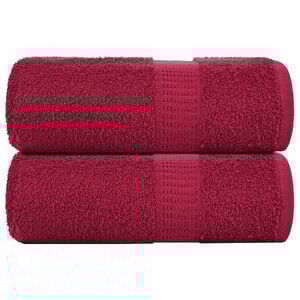 vidaXL Tvätthanddukar FROGN 2 st vinröd 30x30 cm 360 gsm