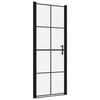 vidaXL Duschd&ouml;rr h&auml;rdat glas 81x195 cm svart