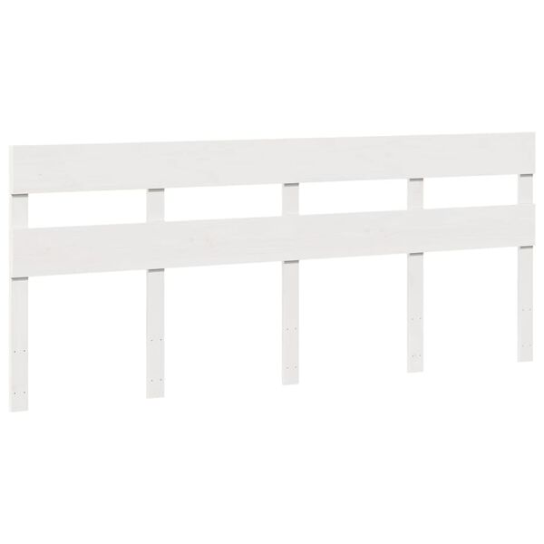 vidaXL S&auml;ngram utan madrass vit 200x200 cm massiv furu