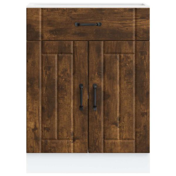 vidaXL Bassk&aring;p f&ouml;r k&ouml;k Lucca r&ouml;kf&auml;rgad ek konstruerat tr&auml;