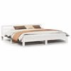 vidaXL S&auml;ngram utan madrass vit 200x200 cm massiv furu
