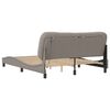 vidaXL Bed Frame with LED without Mattress "Hvar" Taupe 160x200 cm Fabric