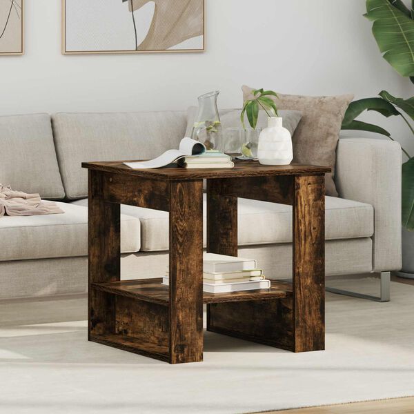 vidaXL Kaffeebord R&ouml;kt ek 51 x 50 x 50 cm Konstruerat tr&auml;