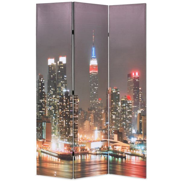 vidaXL Vikbar rumsavdelare New York i nattetid 120x170 cm