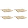 vidaXL Stolsdynor 4 st beige 50x50x4 cm oxfordtyg