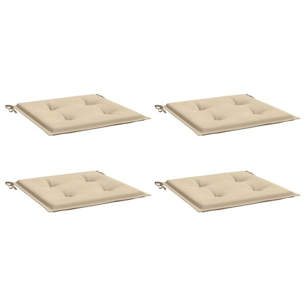 vidaXL Stolsdynor 4 st beige 50x50x4 cm oxfordtyg