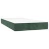 vidaXL Pocketres&aring;rmadrass medium m&ouml;rkgr&ouml;n 80x210x20 cm sammet
